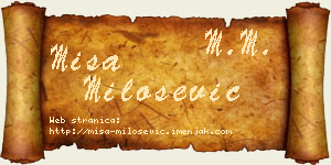 Miša Milošević vizit kartica